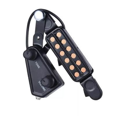 12-Hole Acoustic Guitar Soundhole Pickup with Volume & Tone Control – Easy Installation, No Drilling Required image 1