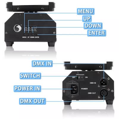 100W LED Moving Head Light | RGBW Gobo Beam DMX Stage Lighting for DJ, Disco, and Club image 5