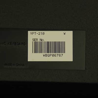 YAMAHA YPT-210 PORTABLE KEYBOARD, Inc: Box, Manual and Music Rest (SN:WBQO06767) image 4