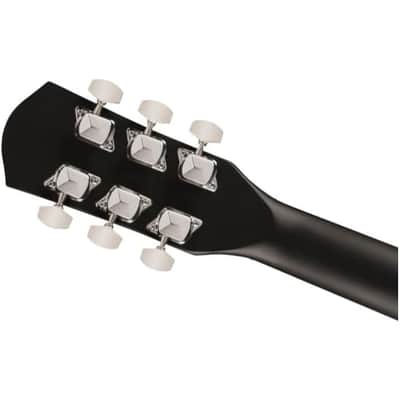 Fender FA-25CE Dreadnought Acoustic Guitar, Black image 7