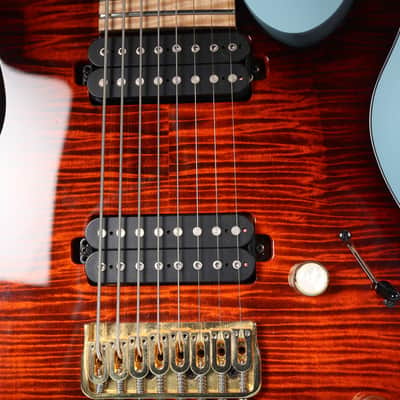 2016 Kiesel Carvin DC800 8 String Neck Thru Orangeburst Flamed image 10