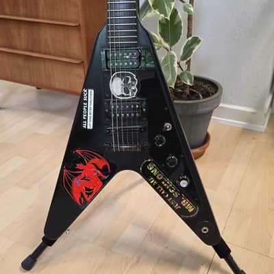 Gibson Gothic Flying V 1999 EX BLACK LABEL SOCIETY MUSIC VIDEO STAGE PLAYED OZZFEST ARTIST OWNED TOUR GUITAR Custom Graphics image 5