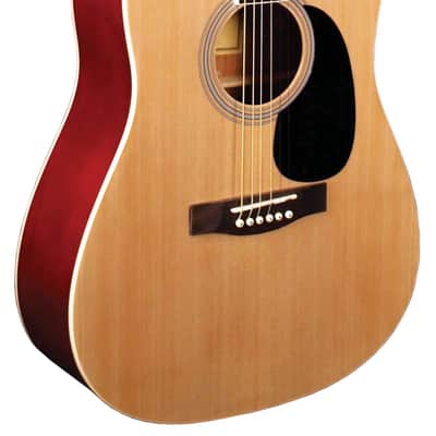 Indiana S-SCOUT-N Dreadnought Shape Spruce Top 6-String Acoustic Guitar - Natural image 1