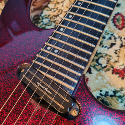 2009 ESP Maverick MV 27 frets, SADO CUSTOM SHOP Factory, Black & Red Sparkle Flake, MIJ JAPAN image 4