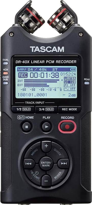 Tascam - DR-40X - Four-Track Audio Recorder with USB Audio Interface image 1