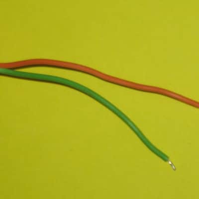 very clean Boss RED LED on a very small rectangle circuit board + green & orange wires (works fine) for Boss compact size pedals - came off of a used 1985 PH-2 Super Phaser pedal) + 2 small pieces of heat shrink tubing (NO: pedal or other items included image 16