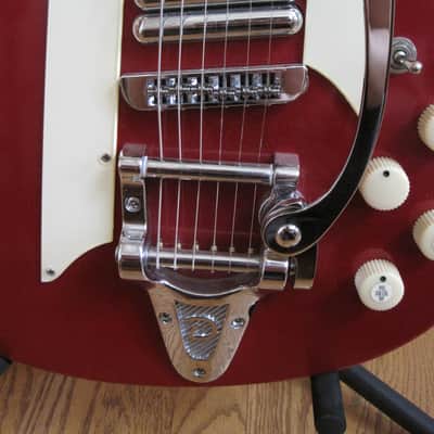 Danelectro Hodad Red Metallic Sparkle Bigsby-style trem + Custom Pickguards image 8