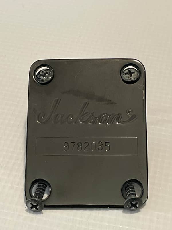 2000's Made in Japan Jackson DXMG Dinky Guitar Factory Black Neckplate & Screws (No Gasket) image 1