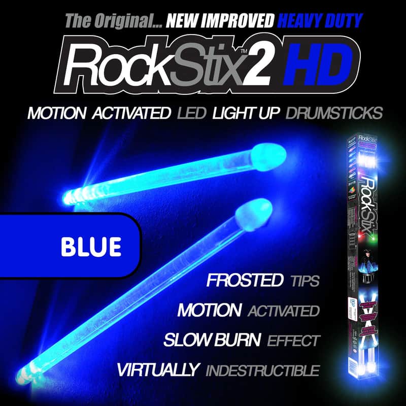 RockStix 2 HD Light-Up LED Drumsticks – Blue image 1