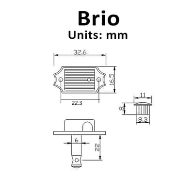 Brio 3 x 3 Pro Vintage Hybrid Style Keystone Button Nickel - Cream Button image 7