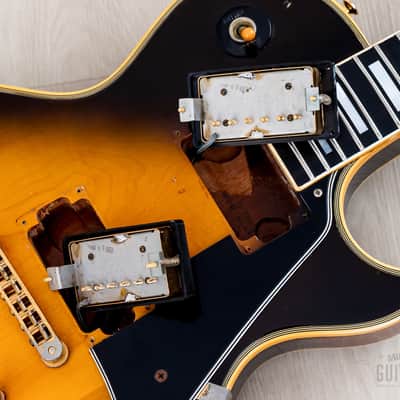1976 Gibson Les Paul Custom Vintage Guitar Tobacco Sunburst w/ T Tops, Case image 17