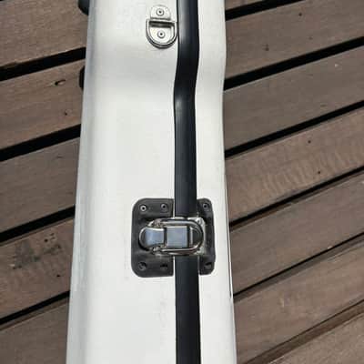 Calton Deluxe Hard Case for Gibson ES-335/Semi-Hollowbody  guitar > White w/ Blue interior image 5