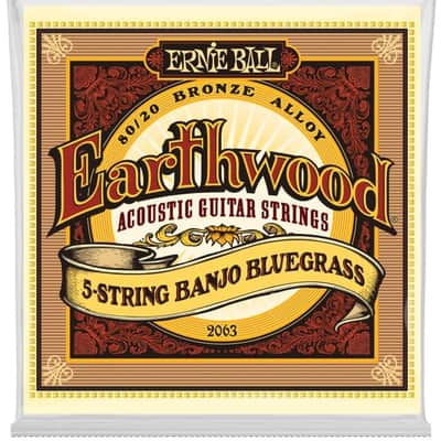 Banjo Strings Ernie Ball Earthwood 5 String loop End Bronz 100% Genuine image 1