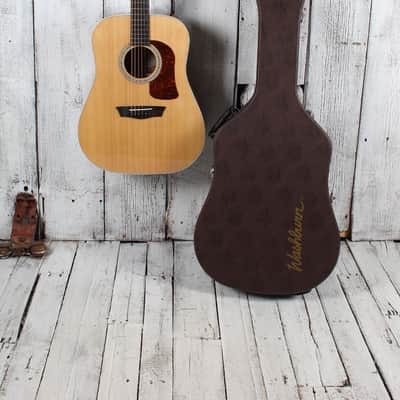 Washburn D100SWE Dreadnought Acoustic Electric Guitar with Hardshell Case image 2