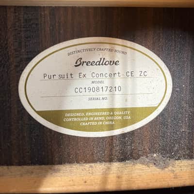 Breedlove Pursuit EX Concert CE ZC Acoustic/Electric Guitar image 21