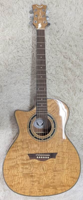 Dean EQAL GN Exotica Quilt Ash LEFTY Acoustic-Electric Guitar in Natural Finish image 1