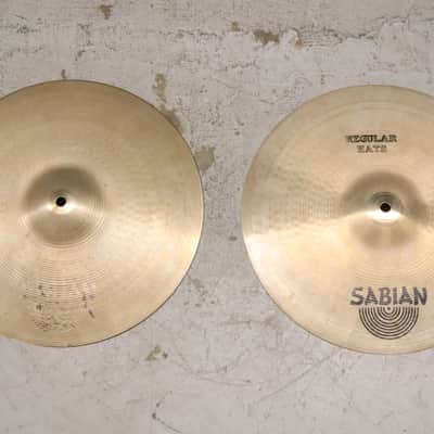 Sabian 14" Regular Hi Hat Cymbals Vintage 1980's