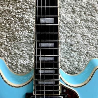 D'Angelico Premier DC Semi Hollow Electric Guitar, Sky Blue DAPDCSKBCS image 9