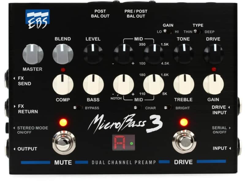 EBS MicroBass 3 2-channel Preamp Pedal (MicroBass3d1) image 1