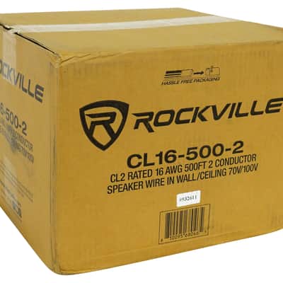 Rockville CL16-500-2 CL2 Rated 16 AWG 500' Speaker Wire In Wall Ceiling 70V 100V image 5