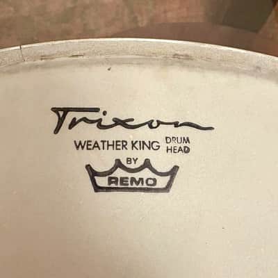 Trixon 20" Remo Weather King Bass Drum Head 60's - White image 2
