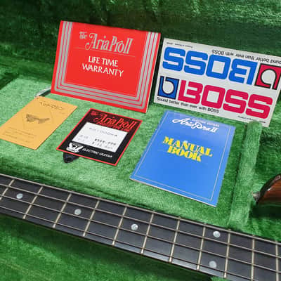 EXTREMELY RARE Lefty 1980 Aria Pro SB1000 Walnut Japan Vintage High End Left Handed Electric Bass SB-1000WA image 19
