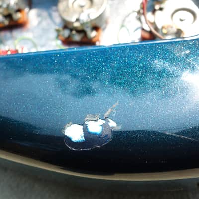 Vintage 1982 Kramer Pacer USA Blue Sparkle Burst Semi-Loaded Body- routed image 9