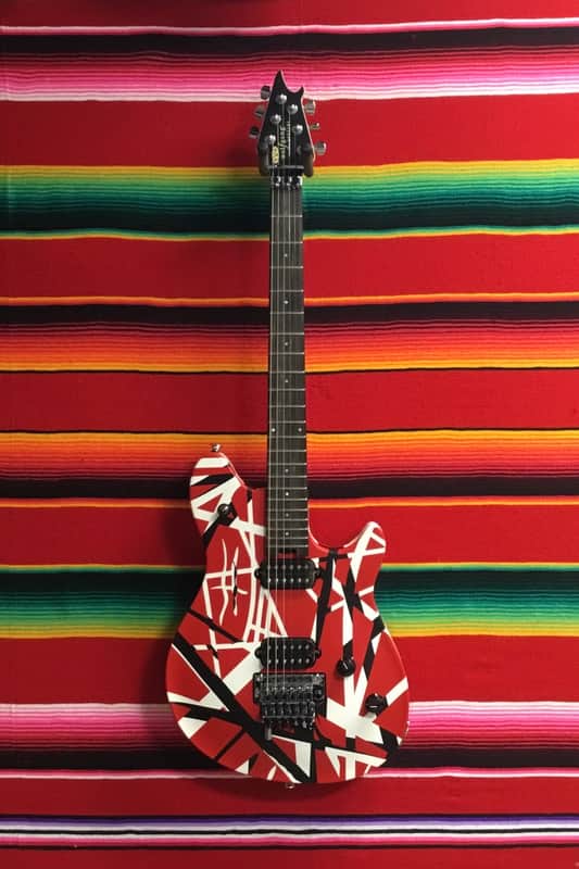 EVH Striped Series Wolfgang Special Striped 2024 - Red/Black/White image 1