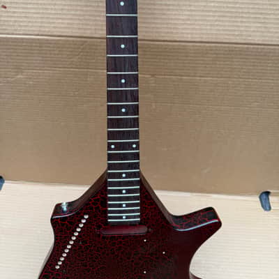 Danelectro Sitar coral sitar guitar red only body and neck image 8