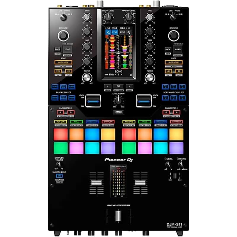 Pioneer DJ  DJM-S11 2-Channel Battle Mixer for Serato DJ & rekordbox With Performance Pads 2024 - BLACK image 1