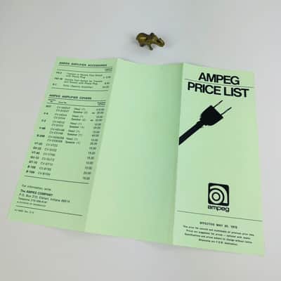 Ampeg Amplifier Price List 1972 image 3