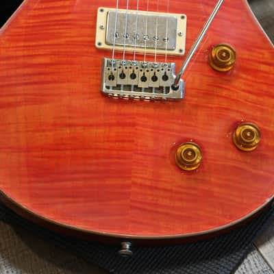 2000 PRS Custom 22 10 Top Electric Guitar Blood Orange + OHSC image 5