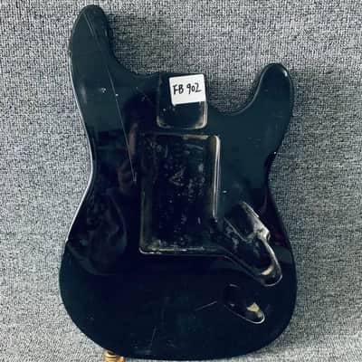 Black Stratocaster Style Guitar Body with Finish Damage image 1