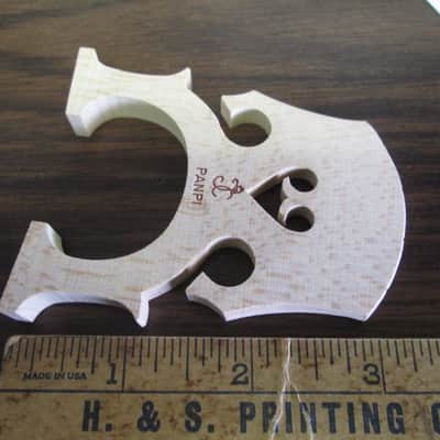 Panpi 1/4 cello bridge (see photos) 2010s natural NEW OLD Stock image 4