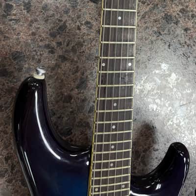 Mr. Potato Super Stratocaster -Blue Gloss over Wood Grain image 3