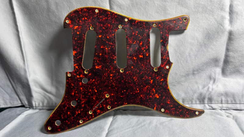 Fender Stratocaster Pickguard Celluloid Nitrate Relic Aged RI 63 . 64 , 60's - Red Tortoise image 1