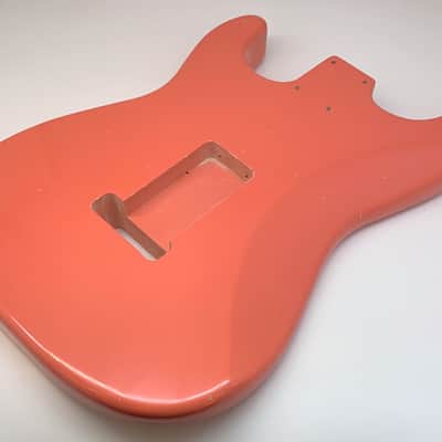 4lbs 2oz BloomDoom Nitro Lacquer Aged Relic Tahitian Coral S-Style Vintage Custom Guitar Body image 9
