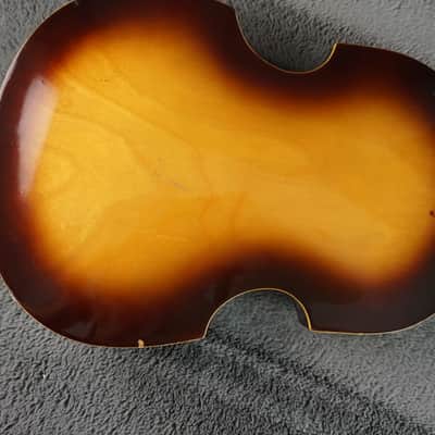 Greco Violin Bass Vintage - Sunburst Semi-Hollow Lefty image 17