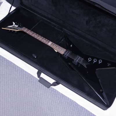 DEAN Razorback DB Dimebag electric GUITAR new w/ Light Case Classic Black - B stock image 1