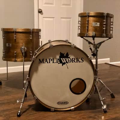 MapleWorks custom Maple drum set wood hoops tube lugs Keller Maple Ayotte C&C SJC image 2