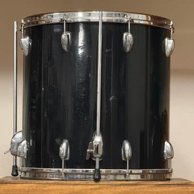 1970's Slingerland 16" Black 16x16 Floor Tom 3-Ply Maple image 7