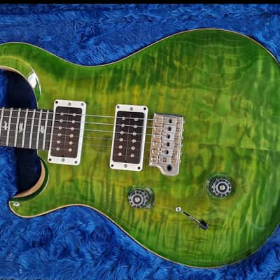 PRS Custom Library 24 ameral green top 10 5A flame - Smeral green image 14