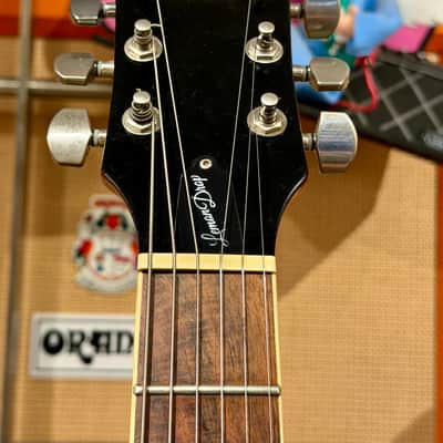 Vintage Guitars V100 ICON Electric Guitar ~ Distressed - LEMON DROP “SUPER FLAME MAPLE TOP” Free Case Incl. image 7