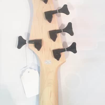 Stadium 5-String Bass Guitar-Natural Gloss Finish-2-J Bass style Pickups-NEW-w/Shop Setup! image 7
