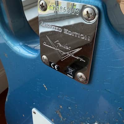 2025 Fender Custom Shop Stratocaster Custom Deluxe SR25 Matching Headstock Heavy Relic - Aged Lake Placid Blue image 13