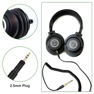 ATH-M70x Audio Cable Coiled Replacement 3.5mm/6.35mm to 2.5mm Male AUX Extension Cords Compatible with Audio Technica ATH-M50x ATH-M40x ATH-M60X Headsets image 4