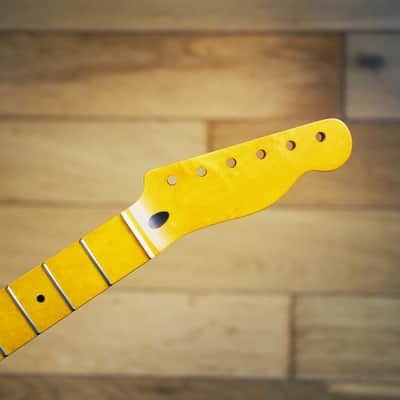 Telecaster Neck – Yellow Maple | 21 Frets | Nitro Satin Finish | Bone Nut image 2