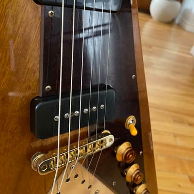 2002 Epiphone Popa Chubby Signature Korina Flying V - Fully Upgraded image 3