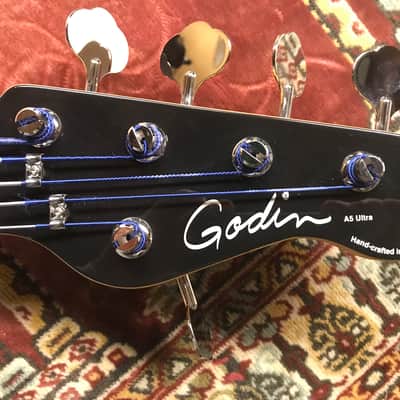 Godin A5 Ultra Fretless 2016 Black Gloss image 5