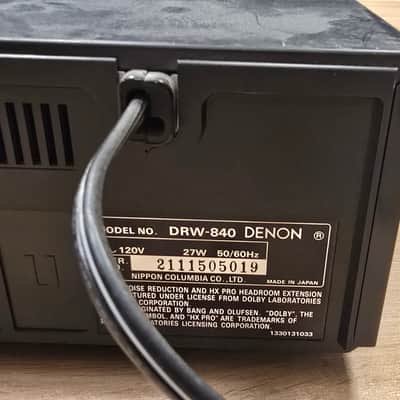 Denon DRW-840 dual record cassette deck Late 1990s - Black image 9